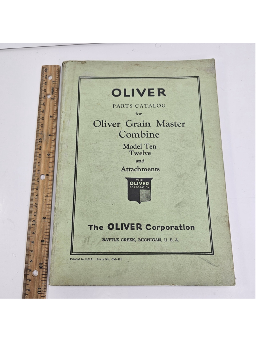 Vintage Oliver Grain Master Combine Parts Catalog Model 10 12 Attachments GM-461